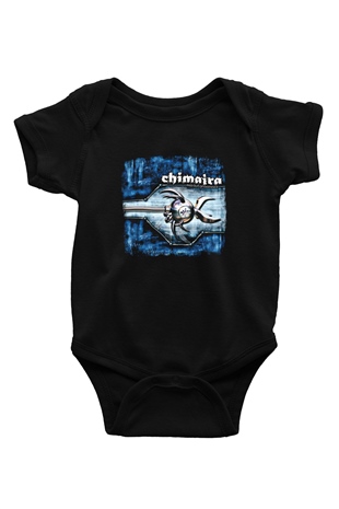 Chimaira Baskılı Unisex Siyah Bebek Body - Zıbın