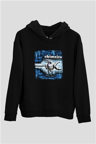 Chimaira Baskılı Unisex Siyah Hoodie