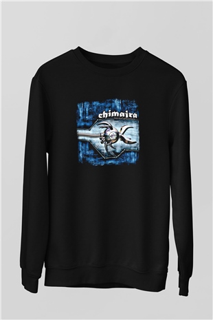 Chimaira Baskılı Unisex Siyah Sweatshirt