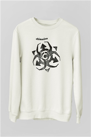 Chimaira Beyaz Unisex Sweatshirt