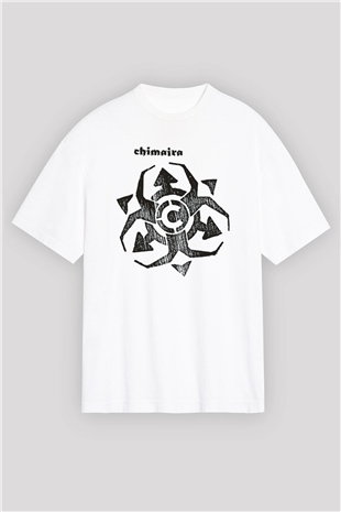Chimaira Beyaz Oversize Tişört Oversize T-shirt - TişörtFabrikası