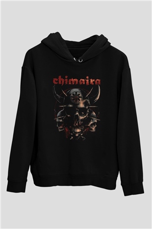 Chimaira Siyah Unisex Kapüşonlu Sweatshirt