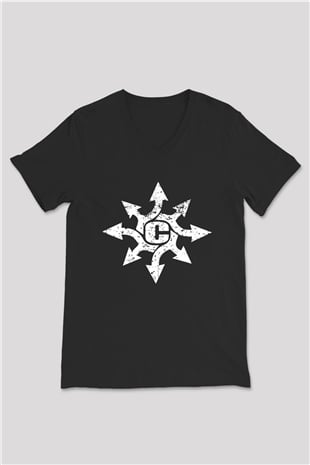 Chimaira Siyah Unisex V Yaka Tişört