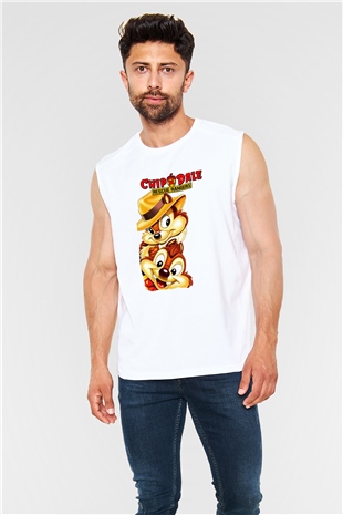Chipn Dale Rescue Rangers Beyaz Unisex Kolsuz Tişört