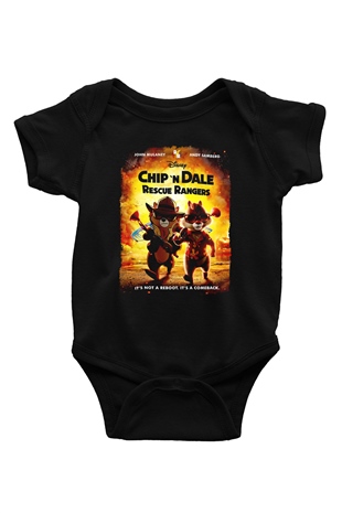 Chipn Dale Rescue Rangers Siyah Bebek Body - Zıbın