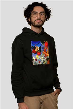 Chipn Dale Rescue Rangers Siyah Unisex Hoodie