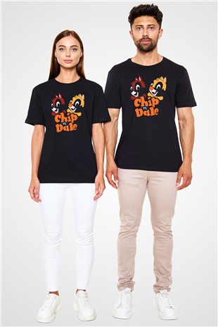 Chipn Dale Rescue Rangers Siyah Unisex Tişört