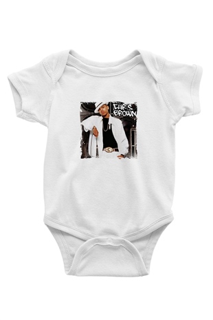 Chris Brown Baskılı Unisex Beyaz Bebek Body - Zıbın