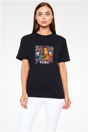 Chris Brown Baskılı Unisex Siyah Tişört