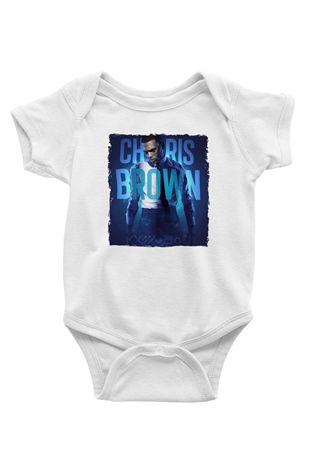 Chris Brown Beyaz Bebek Body - Zıbın