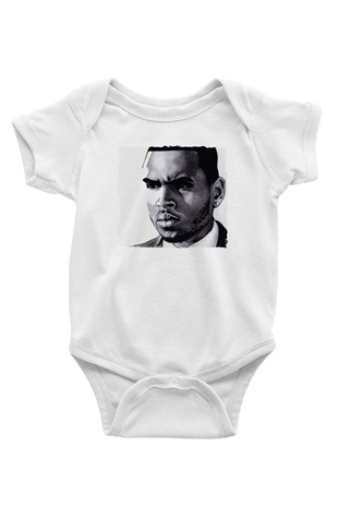 Chris Brown Beyaz Bebek Body - Zıbın