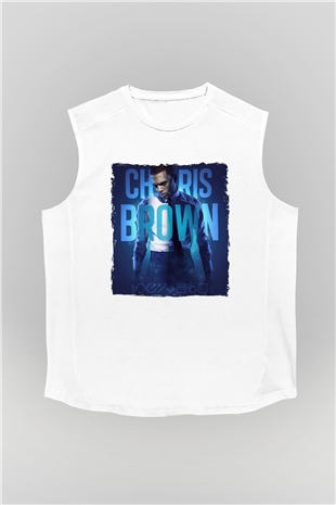 Chris Brown Beyaz Unisex Kolsuz Tişört
