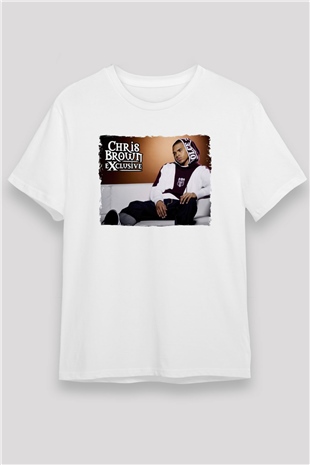 Chris Brown Beyaz Unisex Tişört T-Shirt - TişörtFabrikası