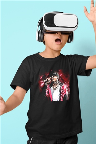 Chris Brown Siyah Unisex Çocuk Tişört