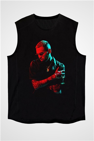 Chris Brown Siyah Unisex Kolsuz Tişört