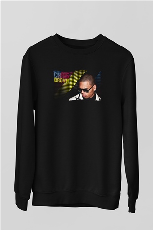 Chris Brown Siyah Unisex Sweatshirt