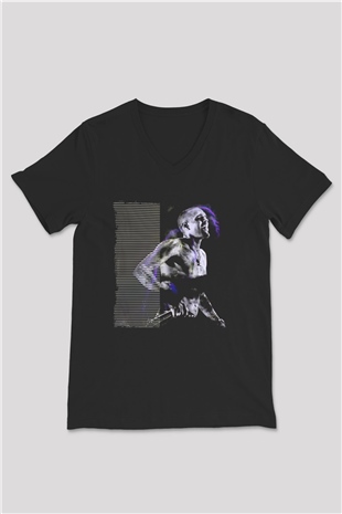 Chris Brown Siyah Unisex V Yaka Tişört