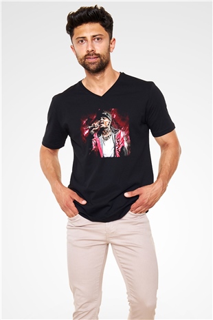 Chris Brown Siyah Unisex V Yaka Tişört