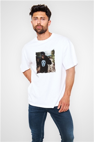 Chris Webby Baskılı Oversize Beyaz Tişört