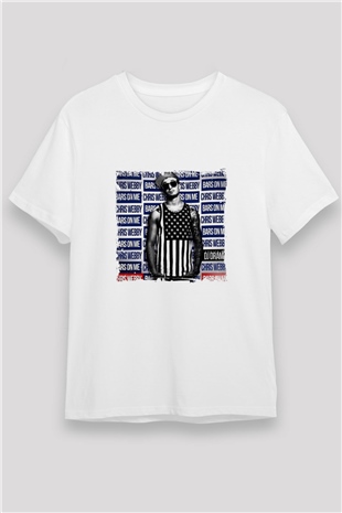 Chris Webby Baskılı Unisex Beyaz Tişört