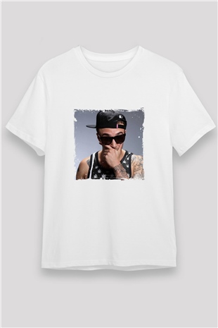 Chris Webby Baskılı Unisex Beyaz Tişört