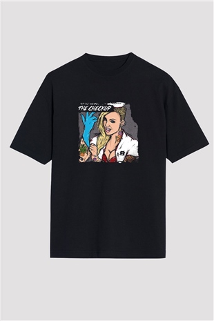 Chris Webby Baskılı Unisex Oversize Siyah Tişört