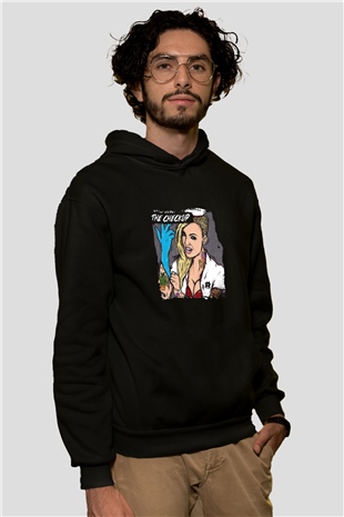 Chris Webby Baskılı Unisex Siyah Hoodie