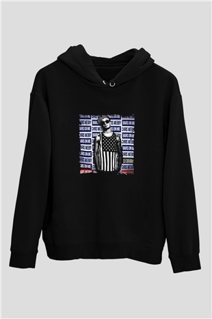 Chris Webby Baskılı Unisex Siyah Hoodie
