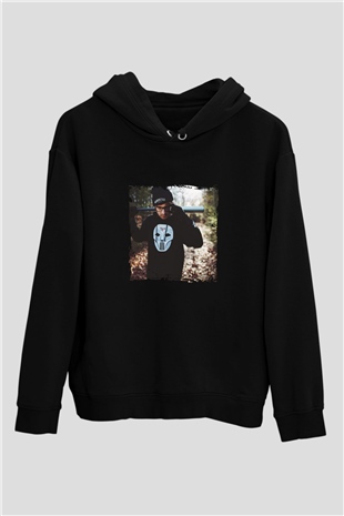 Chris Webby Baskılı Unisex Siyah Hoodie