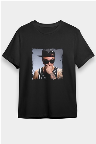 Chris Webby Baskılı Unisex Siyah Tişört