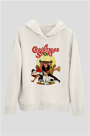 Christmas Story Beyaz Unisex Hoodie