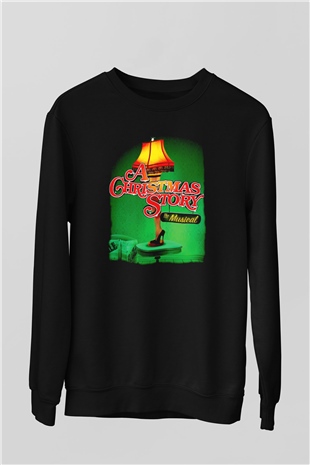 Christmas Story Siyah Unisex  Sweatshirt