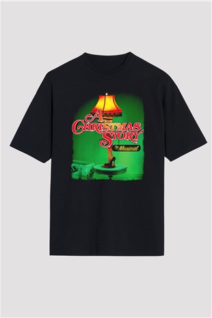 Christmas Story Siyah Oversize Tişört