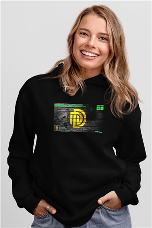 Chuckie Siyah Unisex Kapüşonlu Sweatshirt