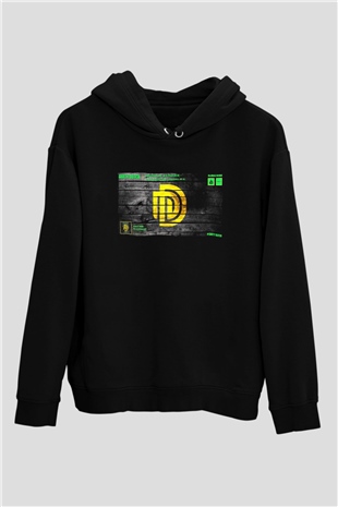 Chuckie Siyah Unisex Kapüşonlu Sweatshirt