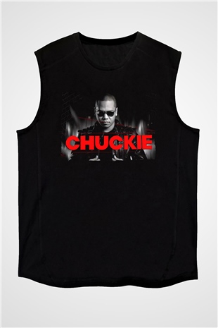 Chuckie Siyah Unisex Kolsuz Tişört