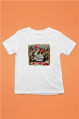 Chunk No Captain Chunk Baskılı Unisex Beyaz Çocuk Tişört