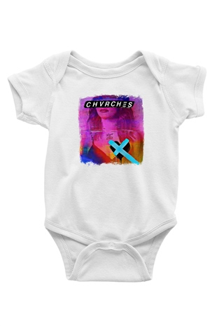 CHVRCHES Baskılı Unisex Beyaz Bebek Body - Zıbın