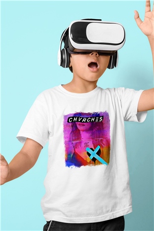 CHVRCHES Baskılı Unisex Beyaz Çocuk Tişört
