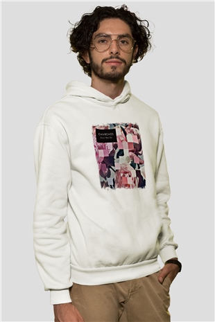 CHVRCHES Baskılı Unisex Beyaz Hoodie