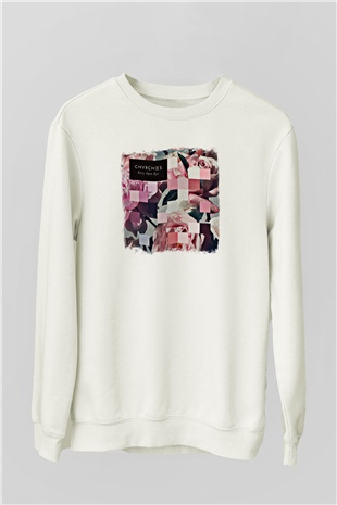CHVRCHES Baskılı Unisex Beyaz Sweatshirt