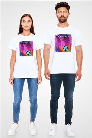 CHVRCHES Baskılı Unisex Beyaz Tişört