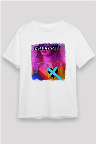 CHVRCHES Baskılı Unisex Beyaz Tişört