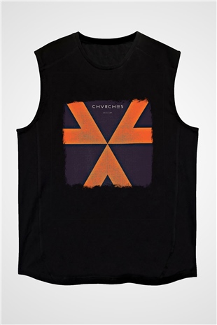 CHVRCHES Baskılı Unisex Siyah Kolsuz Tişört