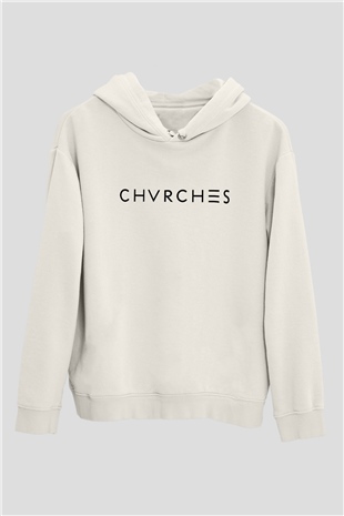 CHVRCHES Beyaz Unisex Kapşonlu Sweatshirt
