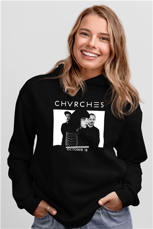 CHVRCHES Siyah Unisex Hoodie