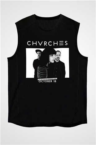 CHVRCHES Siyah Unisex Kolsuz Tişört