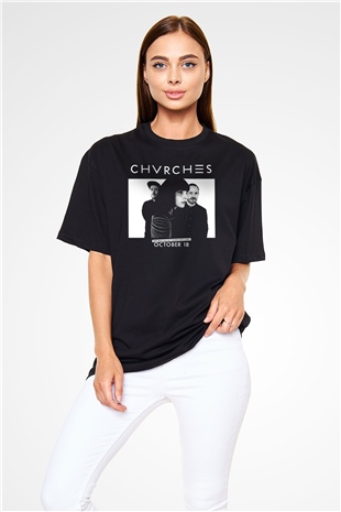 CHVRCHES Siyah Unisex Oversize Tişört T-Shirt
