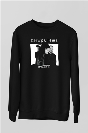 CHVRCHES Siyah Unisex Sweatshirt