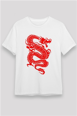 Çin Beyaz Unisex Tişört T-Shirt - TişörtFabrikası